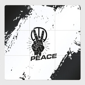 Магнитный плакат 3Х3 с принтом Peace | Мир (Z) в Тюмени, Полимерный материал с магнитным слоем | 9 деталей размером 9*9 см | anarchy | hippies | peace | анархизм | анархия | два пальца | знак | знаки | любовь | мир | хиппи