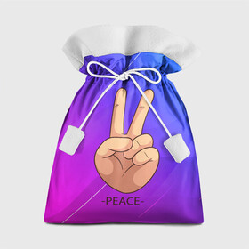 Подарочный 3D мешок с принтом ВСЕМ МИР | PEACE (Z) в Тюмени, 100% полиэстер | Размер: 29*39 см | anarchy | hippies | peace | анархизм | анархия | два пальца | знак | знаки | любовь | мир | мир всем | хиппи