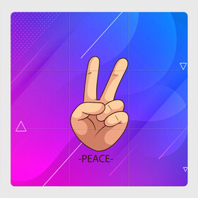 Магнитный плакат 3Х3 с принтом ВСЕМ МИР | PEACE (Z) в Тюмени, Полимерный материал с магнитным слоем | 9 деталей размером 9*9 см | anarchy | hippies | peace | анархизм | анархия | два пальца | знак | знаки | любовь | мир | мир всем | хиппи