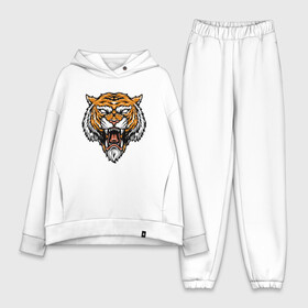 Женский костюм хлопок Oversize с принтом Boss Tiger в Тюмени,  |  | 2022 | animal | cat | lion | tiger | год тигра | животные | зубы | кот | кошка | лев | охотник | полосатый | природа | тигр | тигренок | тигрица | хищник