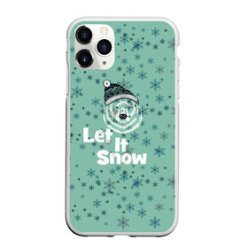 Чехол для iPhone 11 Pro матовый с принтом Зима снежинки в Тюмени, Силикон |  | Тематика изображения на принте: let it snow | зима | идёт снег | медведь | метель | нг | новый год | рождество | снег | снегопад | снежинки