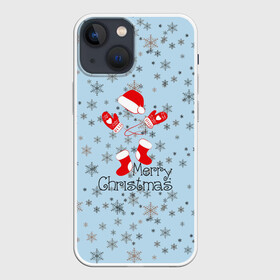 Чехол для iPhone 13 mini с принтом Рождественская метель в Тюмени,  |  | let it snow | merry christmas | зима | идёт снег | медведь | метель | нг | новый год | рождество | с рождеством | снег | снегопад | снежинки