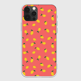 Чехол для iPhone 12 Pro Max с принтом Лимоны на кораловом в Тюмени, Силикон |  | еда | кораловый цвет | лимонный | лимоны | минималистичный | оранжевый | паттерн | упорядоченный паттерн | цитрусовые