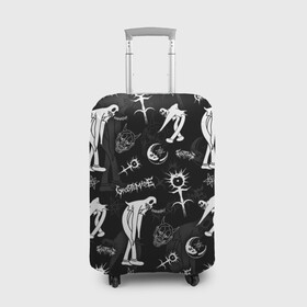 Чехол для чемодана 3D с принтом Ghostemane в Тюмени, 86% полиэфир, 14% спандекс | двустороннее нанесение принта, прорези для ручек и колес | anti icon | ghostemane | ill biz | mercury | noise | young crowley | гостмейн | рэп | рэпер | эрик уитни