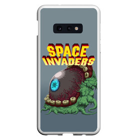 Чехол для Samsung S10E с принтом Boss | Space Invaders | Old game (Z) в Тюмени, Силикон | Область печати: задняя сторона чехла, без боковых панелей | Тематика изображения на принте: boss | dendy | invaders | nintendo | shootem up | space invaders | денди | захватчики | космические захватчики | су имбэ | чужаки