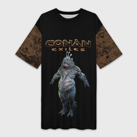 Платье-футболка 3D с принтом NPC  Conan Exiles (Z) в Тюмени,  |  | conan | conan exiles | frozen north | npc | riders of hyboria | the exiled lands | the imperial east | выживания | конан | симулятор | симулятор выживания
