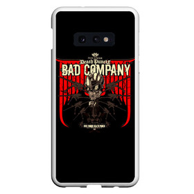 Чехол для Samsung S10E с принтом BAD COMPANY - Five Finger Death Punch в Тюмени, Силикон | Область печати: задняя сторона чехла, без боковых панелей | 5fdp | 5фдп | ffdp | five finger death punch | ivan lewis greening | ivan moody | айвен льюис грининг | метал группа | рок группа | файв фингер дед панч | ффдп