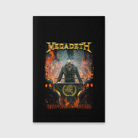 Обложка для паспорта матовая кожа с принтом Megadeth в Тюмени, натуральная матовая кожа | размер 19,3 х 13,7 см; прозрачные пластиковые крепления | megadeth | metal | trash metal | группы | метал | музыка | рок | треш метал