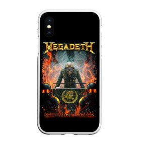 Чехол для iPhone XS Max матовый с принтом Megadeth в Тюмени, Силикон | Область печати: задняя сторона чехла, без боковых панелей | Тематика изображения на принте: megadeth | metal | trash metal | группы | метал | музыка | рок | треш метал