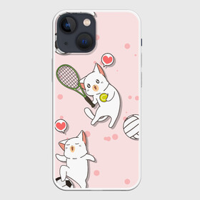 Чехол для iPhone 13 mini с принтом Спортивные котики | Мяу спорт (Z) в Тюмени,  |  | cat | cats | meow | кот | котик | котики | коты | кошка | кошки | красивая кошка | мяу | спортивные коты | спортивный кот
