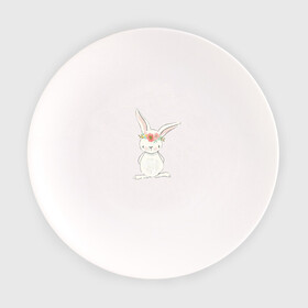 Тарелка с принтом милый кролик в Тюмени, фарфор | диаметр - 210 мм
диаметр для нанесения принта - 120 мм | Тематика изображения на принте: заяц | кролик. венок | лапы | мода | мультик | персонаж | уши | хвост