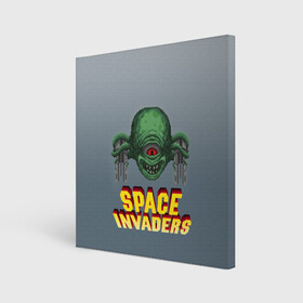 Холст квадратный с принтом Space Invaders | Old game (Z) в Тюмени, 100% ПВХ |  | Тематика изображения на принте: dendy | invaders | nintendo | shootem up | space invaders | денди | захватчики | космические захватчики | су имбэ | чужаки