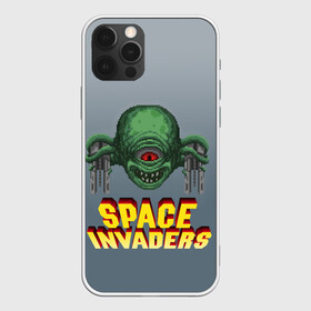 Чехол для iPhone 12 Pro с принтом Space Invaders | Old game (Z) в Тюмени, силикон | область печати: задняя сторона чехла, без боковых панелей | Тематика изображения на принте: dendy | invaders | nintendo | shootem up | space invaders | денди | захватчики | космические захватчики | су имбэ | чужаки