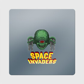 Магнит виниловый Квадрат с принтом Space Invaders | Old game (Z) в Тюмени, полимерный материал с магнитным слоем | размер 9*9 см, закругленные углы | dendy | invaders | nintendo | shootem up | space invaders | денди | захватчики | космические захватчики | су имбэ | чужаки