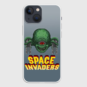 Чехол для iPhone 13 mini с принтом Space Invaders | Old game (Z) в Тюмени,  |  | Тематика изображения на принте: dendy | invaders | nintendo | shootem up | space invaders | денди | захватчики | космические захватчики | су имбэ | чужаки