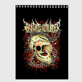 Скетчбук с принтом Thy Art Is Murder в Тюмени, 100% бумага
 | 48 листов, плотность листов — 100 г/м2, плотность картонной обложки — 250 г/м2. Листы скреплены сверху удобной пружинной спиралью | death metal | deathcore | thy art is murder | группы | дэткор | метал | музыка | рок