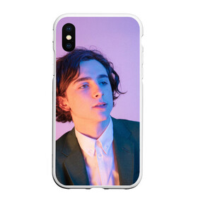 Чехол для iPhone XS Max матовый с принтом Timothee Chalamet в Тюмени, Силикон | Область печати: задняя сторона чехла, без боковых панелей | Тематика изображения на принте: timothee chalamet | тимоти шаламе | фото