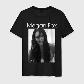 Мужская футболка хлопок с принтом Megan Fox в Тюмени, 100% хлопок | прямой крой, круглый вырез горловины, длина до линии бедер, слегка спущенное плечо. | megan fox | актриса | известная личность | меган фокс | фотомодель