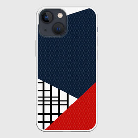 Чехол для iPhone 13 mini с принтом Разноцветный арт пэчворк в Тюмени,  |  | абстрактный | геометрический | клетка | комбинированный | коралловый | модный | молодежный | полосы | синий | современный | темный синий