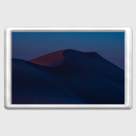Магнит 45*70 с принтом Ночная пустыня дюна на рассвете в Тюмени, Пластик | Размер: 78*52 мм; Размер печати: 70*45 | desert | dune | night | sunrise | sunset | барханы | дюна | закат | ночь | песок | пустыня | рассвет