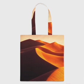 Шоппер 3D с принтом Пустыня дюна барханы в Тюмени, 100% полиэстер | Плотность: 200 г/м2; Размер: 34×35 см; Высота лямок: 30 см | desert | dune | барханы | дюна | песок | пустыня