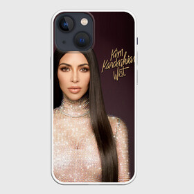 Чехол для iPhone 13 mini с принтом Ким Кардашьян в Тюмени,  |  | armenian | celebrity | kardashian family | kim kardashian | long hair | mesh | rhinestones | shiny dress | армянка | блестящее платье | длинные волосы | знаменитость | ким кардашьян | семейство кардашьян | сетка 