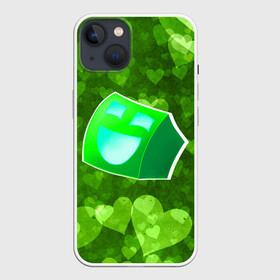 Чехол для iPhone 13 с принтом Geometry Dash | Green Love (Z) в Тюмени,  |  | Тематика изображения на принте: 2d | arcade | game | geometry dash | meltdown | robtop | аркада | геометри даш | геометрическая черточка | геометрический тире | раннер