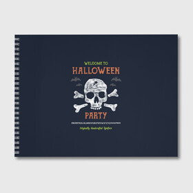 Альбом для рисования с принтом Halloween Party в Тюмени, 100% бумага
 | матовая бумага, плотность 200 мг. | halloween | holiday | pumpkin | samayn | vampire | zombie | вампир | ведьма | вечеринка | день всех святых | зомби | карнавал | маскарад | мертвец | оборотень | привидение | самайн | светильник джека | страшный джек | труп
