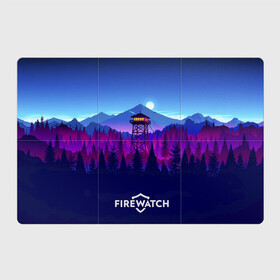 Магнитный плакат 3Х2 с принтом Purplewatch в Тюмени, Полимерный материал с магнитным слоем | 6 деталей размером 9*9 см | firewatch | gamers | games | вышка | иллюстрация | лес
