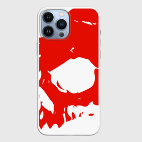 Чехол для iPhone 13 Pro Max с принтом Веселый роджер в Тюмени,  |  | ирокез | красный | скелет | страшный | челюсть | череп