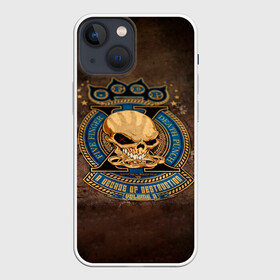 Чехол для iPhone 13 mini с принтом A Decade of Destruction   Five Finger Death Punch в Тюмени,  |  | 5fdp | 5фдп | ffdp | five finger death punch | ivan lewis greening | ivan moody | айвен льюис грининг | метал группа | рок группа | файв фингер дед панч | ффдп