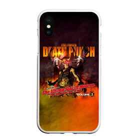 Чехол для iPhone XS Max матовый с принтом The Wrong Side of Heaven and the Righteous Side of Hell - 5FDP в Тюмени, Силикон | Область печати: задняя сторона чехла, без боковых панелей | 5fdp | 5фдп | ffdp | five finger death punch | ivan lewis greening | ivan moody | айвен льюис грининг | метал группа | рок группа | файв фингер дед панч | ффдп