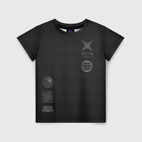 Детская футболка 3D с принтом Carbon StreetWear в Тюмени, 100% гипоаллергенный полиэфир | прямой крой, круглый вырез горловины, длина до линии бедер, чуть спущенное плечо, ткань немного тянется | carbon | casual | streetstyle | streetwear | абстракция | карбон | уличный стиль | фигуры