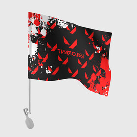 Флаг для автомобиля с принтом Valorant, в Тюмени, 100% полиэстер | Размер: 30*21 см | esport | game | valorant | битвы | земля ближайшего будущего | игра | киберспорт | сражения 5 на 5 | шутер
