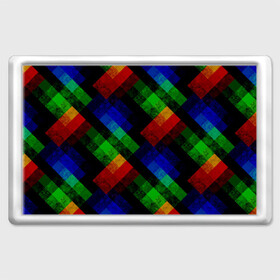 Магнит 45*70 с принтом Разноцветный мраморный узор  в Тюмени, Пластик | Размер: 78*52 мм; Размер печати: 70*45 | абстрактный | зеленый | красный | мраморный | пэчворк | радужный | разноцветный | синий | черный