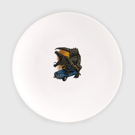 Тарелка с принтом Спинозавр в Тюмени, фарфор | диаметр - 210 мм
диаметр для нанесения принта - 120 мм | авто | динозавр | иллюстрация | машина | спинозавр
