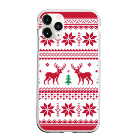 Чехол для iPhone 11 Pro матовый с принтом Зимняя ночь в Тюмени, Силикон |  | арт | вязаный рисунок | вязь | дерево | ёлка | ёлки | ель | новый год | олени | олень | рисунок | рождество | снег | снежинка | снежинки