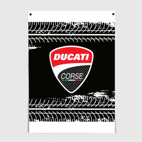 Постер с принтом Ducati | Дукати (Z) в Тюмени, 100% бумага
 | бумага, плотность 150 мг. Матовая, но за счет высокого коэффициента гладкости имеет небольшой блеск и дает на свету блики, но в отличии от глянцевой бумаги не покрыта лаком | audi | audi ag | corse | ducati | ducati motor holding | hypermotard | multistrada | panigale | scrambler | streetfighter | supersport | дукати | корсе | массимо борди | мото | мотокросс | фабио тальони