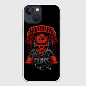 Чехол для iPhone 13 mini с принтом РАБОЧИЙ КЛАСС в Тюмени,  |  | hard | red | skull | ussr | working | завод | класс | молот | рабочий | серп | союз | ссср | страна | фабрика | череп