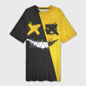 Платье-футболка 3D с принтом Yellow and Black Emoji в Тюмени,  |  | emoji | smile | глаза крестики | злой смайл | злой смайлик | зубы | контраст | крестики | подарок | пятна | смайл | смайлик | улыбка | эмоджи | эмоция
