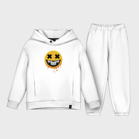 Детский костюм хлопок Oversize с принтом Смайл с черепом в Тюмени,  |  | emoji | smile | глаза крестики | злой смайл | злой смайлик | зубы | контраст | крестики | подарок | пятна | смайл | смайлик | улыбка | эмоджи | эмоция