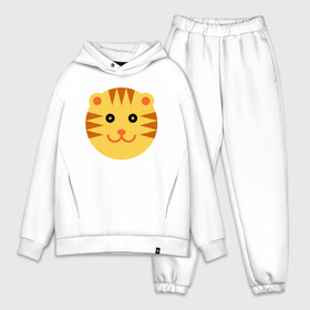 Мужской костюм хлопок OVERSIZE с принтом Sunny Tiger в Тюмени,  |  | 2022 | animal | cat | lion | tiger | год тигра | животные | зверь | зубы | кот | кошка | лев | охотник | полосатый | природа | тигр | тигренок | тигрица | хищник