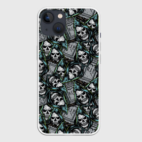 Чехол для iPhone 13 с принтом Смерть в Тюмени,  |  | halloween | holiday | pumpkin | samayn | zombie | вампир | ведьма | вечеринка | день всех святых | зомби | карнавал | кладбище | маскарад | мертвец | оборотень | привидение | самайн | светильник джека | страшный джек