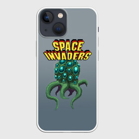 Чехол для iPhone 13 mini с принтом Space Invaders | Old game (Z) в Тюмени,  |  | Тематика изображения на принте: dendy | invaders | nintendo | shootem up | space invaders | денди | захватчики | космические захватчики | су имбэ | чужаки