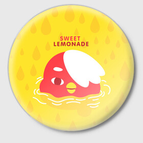 Значок с принтом Sweet lemonade в Тюмени,  металл | круглая форма, металлическая застежка в виде булавки | digital toys | gamer | games | helicopter taxi | pets | toca boca | toca hair salon | toca kitchen | toca life | toca life city | toca life worl | toca tea party | video games | игры