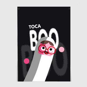 Постер с принтом Toca Boo в Тюмени, 100% бумага
 | бумага, плотность 150 мг. Матовая, но за счет высокого коэффициента гладкости имеет небольшой блеск и дает на свету блики, но в отличии от глянцевой бумаги не покрыта лаком | digital toys | gamer | games | helicopter taxi | pets | toca boca | toca hair salon | toca kitchen | toca life | toca life city | toca life worl | toca tea party | video games | игры