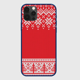 Чехол для iPhone 12 Pro с принтом Зимний лес в Тюмени, силикон | область печати: задняя сторона чехла, без боковых панелей | арт | вязаный рисунок | вязь | дерево | деревья | ёлка | ёлки | ель | лес | новый год | рисунок | рождество | снег | снежинка | снежинки