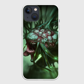 Чехол для iPhone 13 с принтом БОЛОТНЫЙ МОНСТР | MONSTER в Тюмени,  |  | freak | monster | scarecrow | skull | болотный | болотный монстре | монстер | страшила | урод | черепа | чудовище