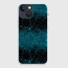 Чехол для iPhone 13 mini с принтом Черно синие блестки в Тюмени,  |  | блеск | блестки | блестящие звезды | блестящий узор | градиент | градиентный | детский | женский | звезды | синий узор | шик