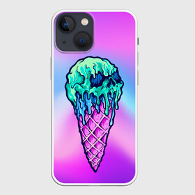 Чехол для iPhone 13 mini с принтом Мороженое | Ice Scream | Череп (Z) в Тюмени,  |  | frozen | ice | ice cream | ice scream | skull | sundae | вкусное | десерт | лакомство | мороженное | мороженое | пломбир | рожок | трубочка | фруктовый лёд | череп | эскимо